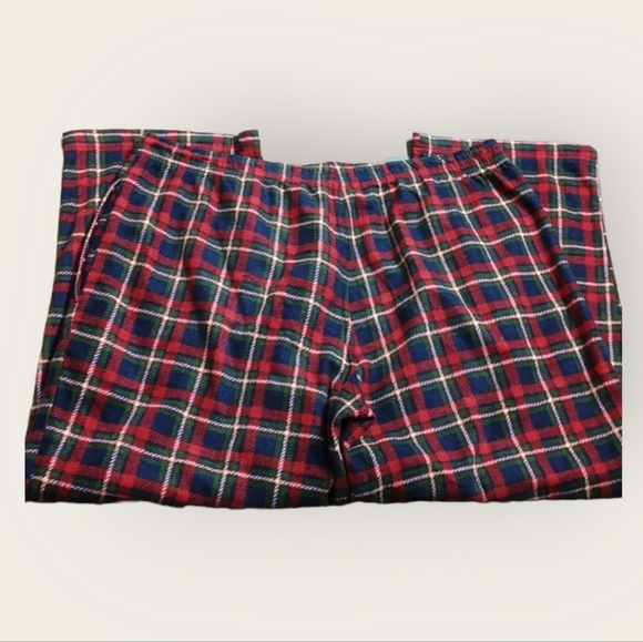Faded Glory - Men's Navy Red Micro Fleece Plaid Pant - Picture 3 of 4